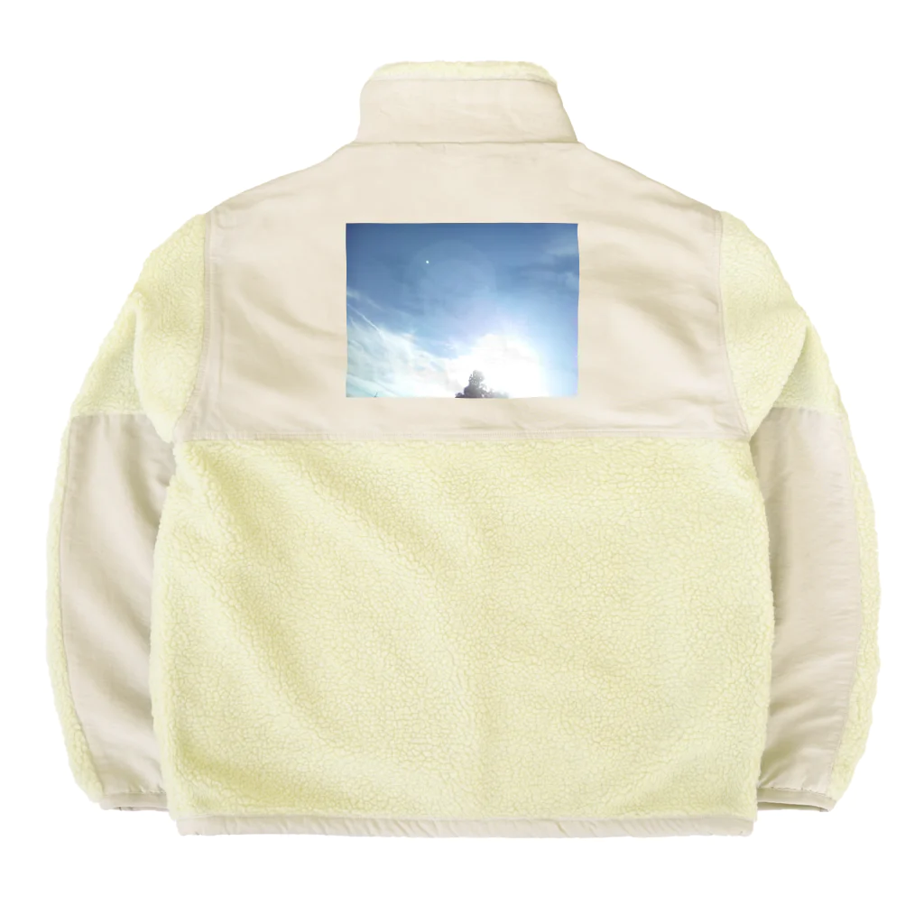 tealblueの夕日 Boa Fleece Jacket