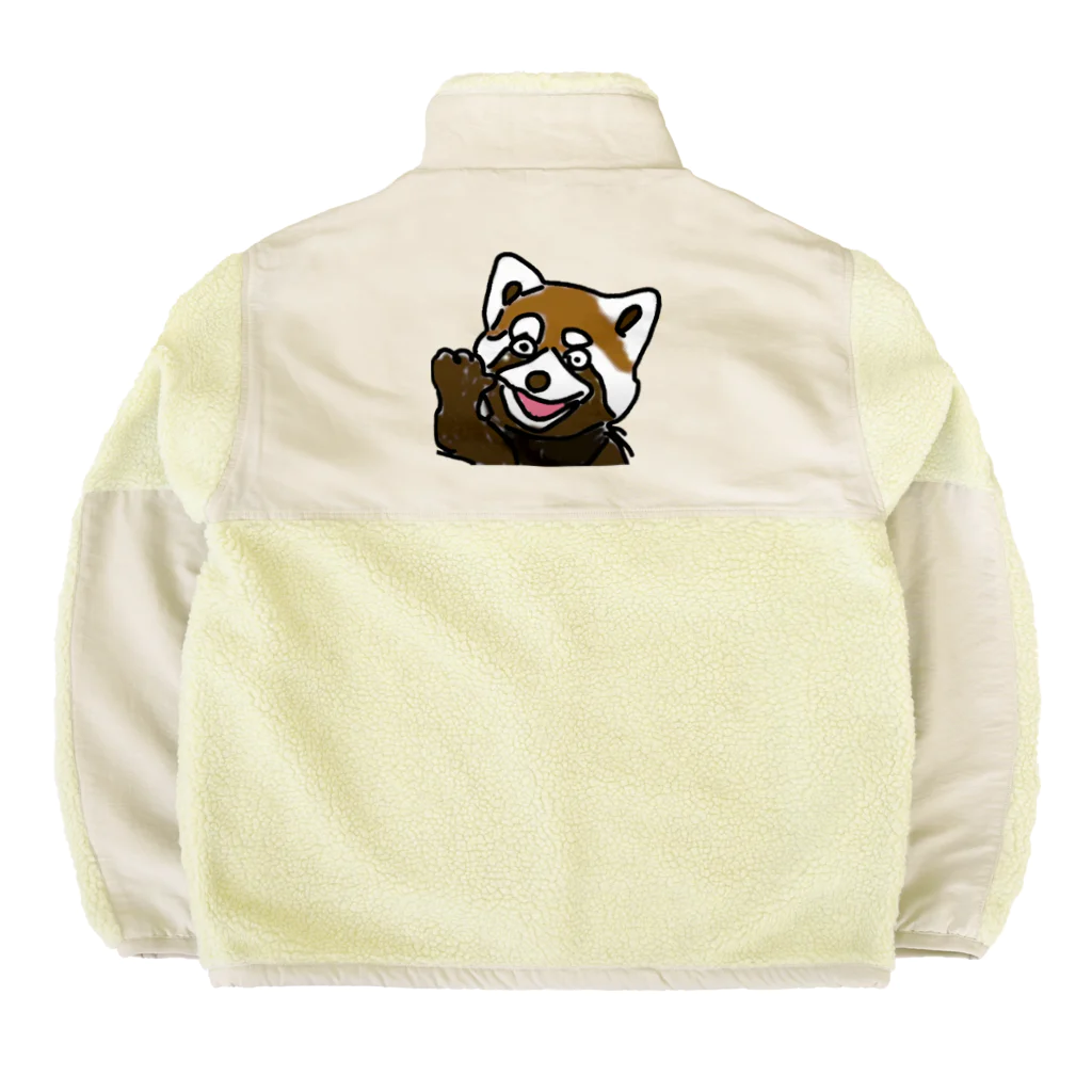 フジノワダイの目がイッてるボアジャケット Boa Fleece Jacket