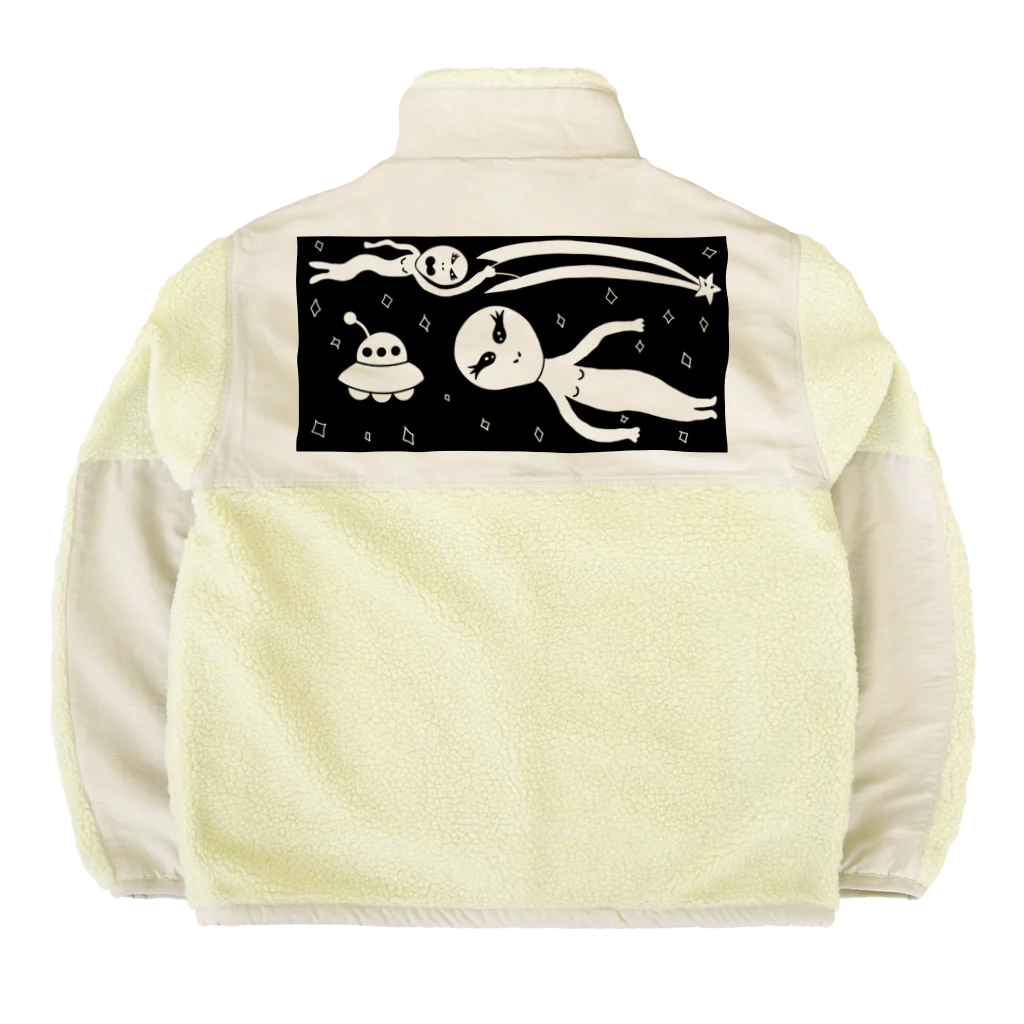 CHOSANAの好きな色に染めて 漂う宇宙人 Boa Fleece Jacket