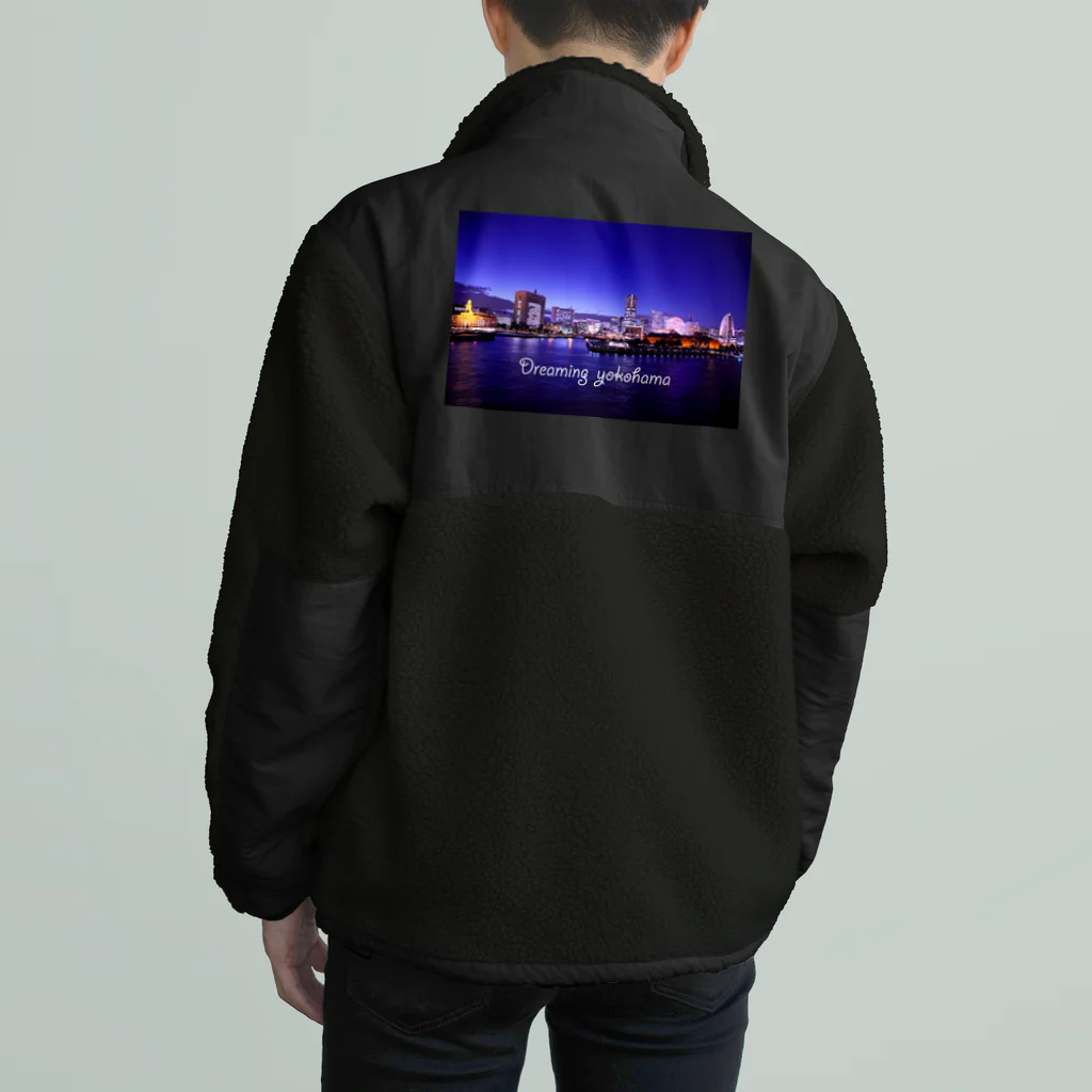 photo-kiokuの横浜夜景１ Boa Fleece Jacket