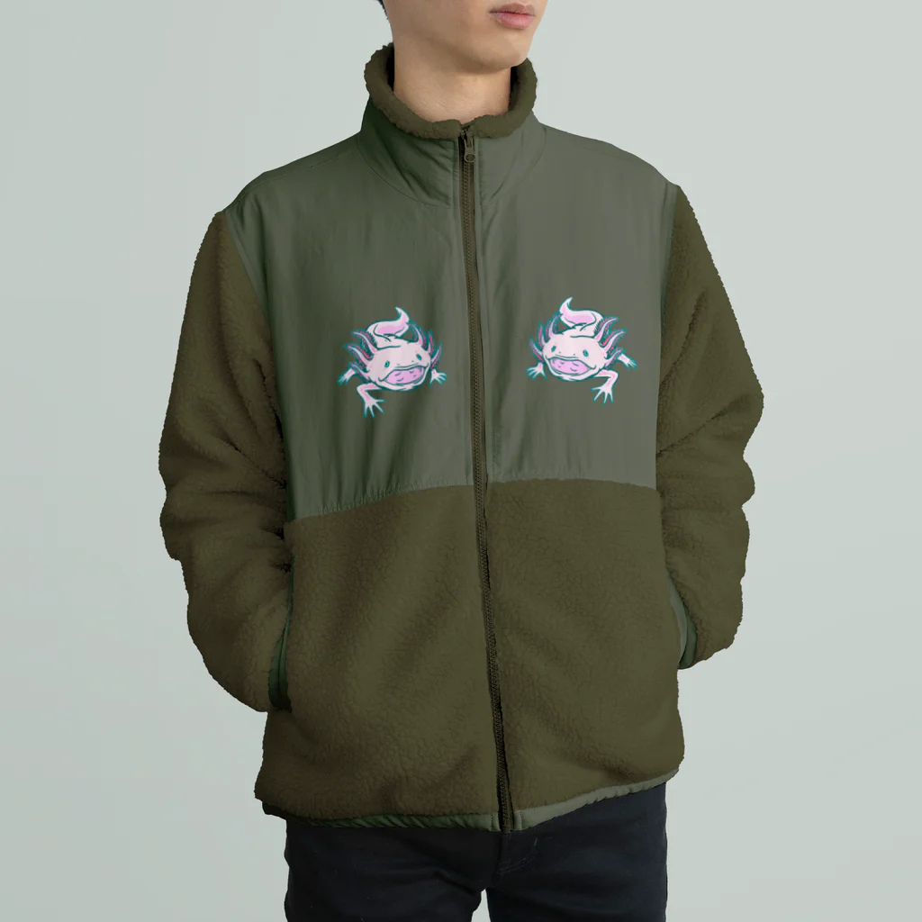 アストロ温泉のウーパールーパー WOOPER LOOPER Boa Fleece Jacket