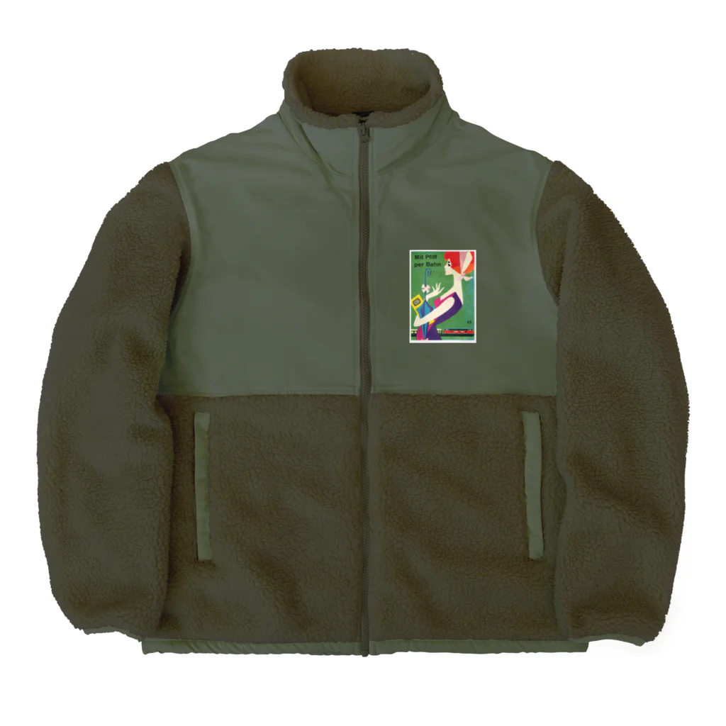 YS VINTAGE WORKSのドイツ国鉄 DB レディー２　日傘 Boa Fleece Jacket