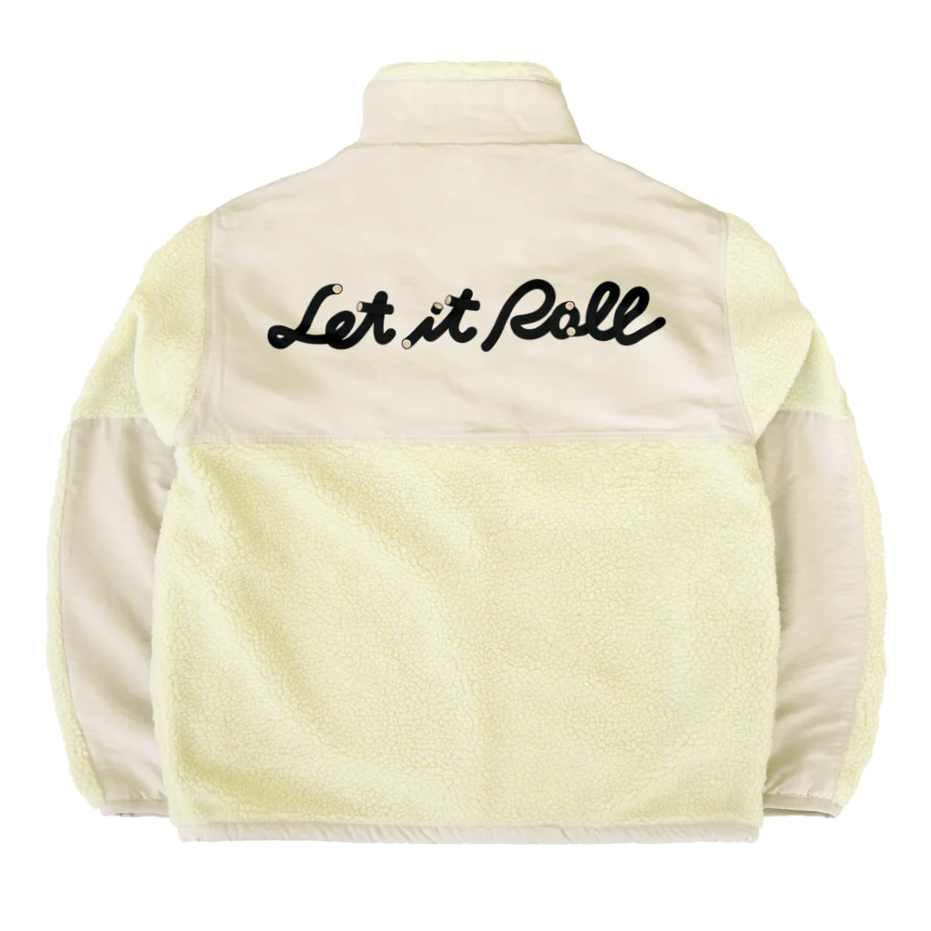 9bdesignのLet it Roll 巻寿司 Boa Fleece Jacket