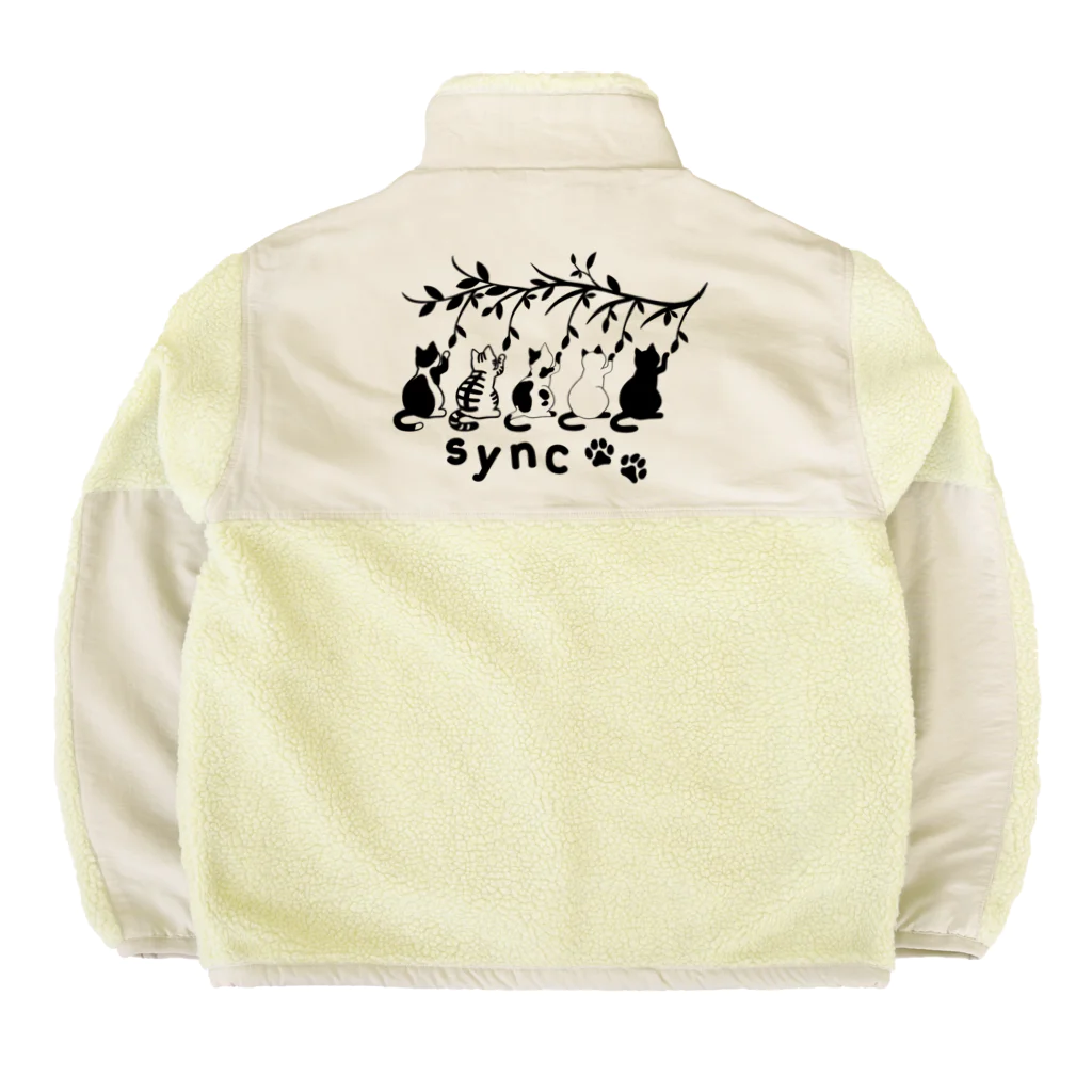 MegSan's free design🌷のシンクロにゃんこ Boa Fleece Jacket