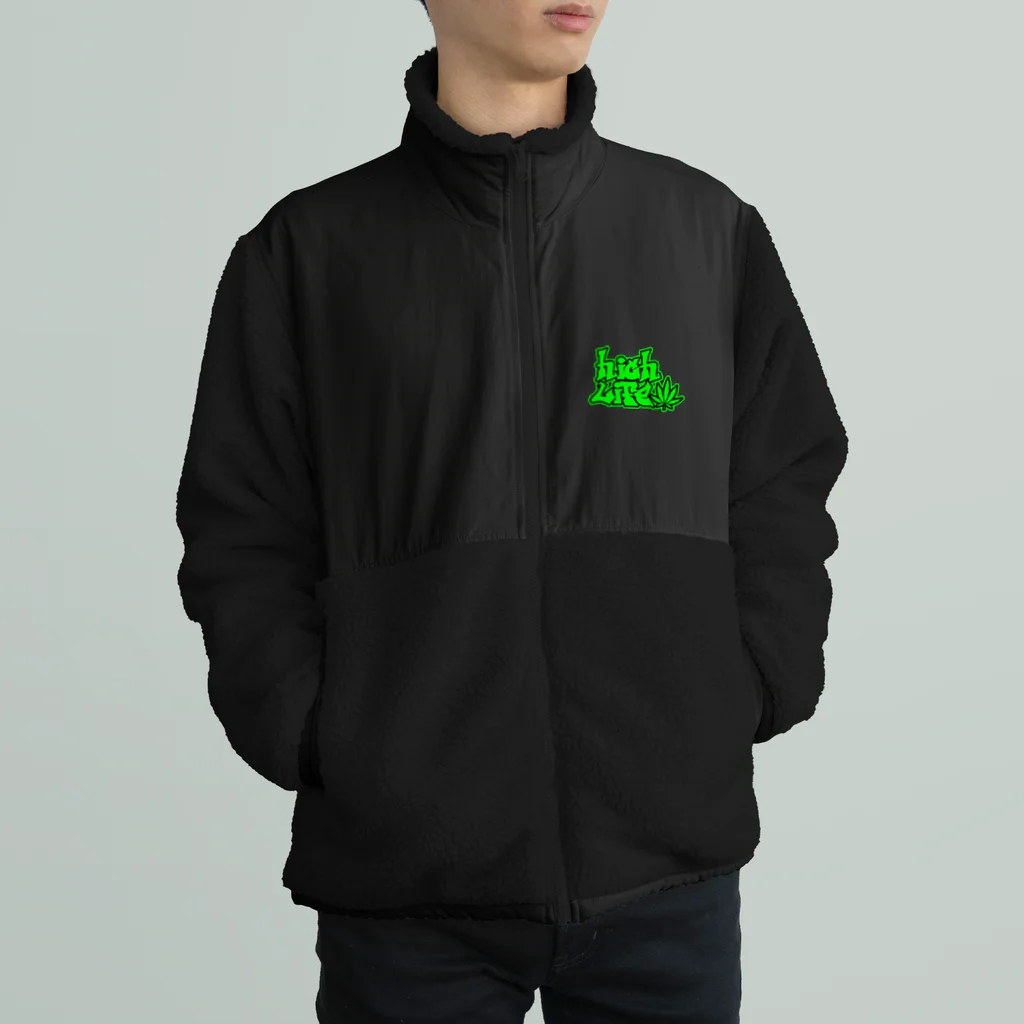 weedパロディグッズ　パロディーニ権蔵JrのロゴT Boa Fleece Jacket