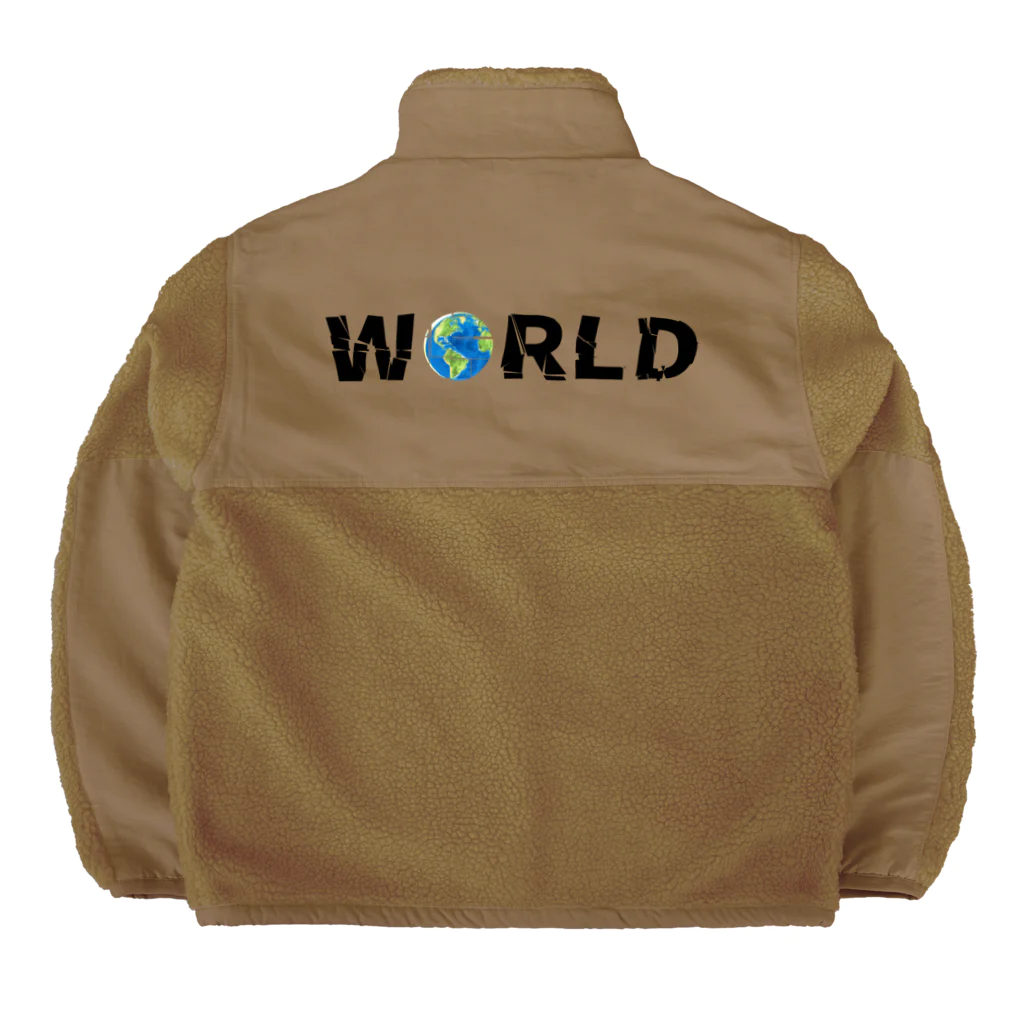 Ａ’ｚｗｏｒｋＳのWORLD(英字＋１シリーズ) Boa Fleece Jacket