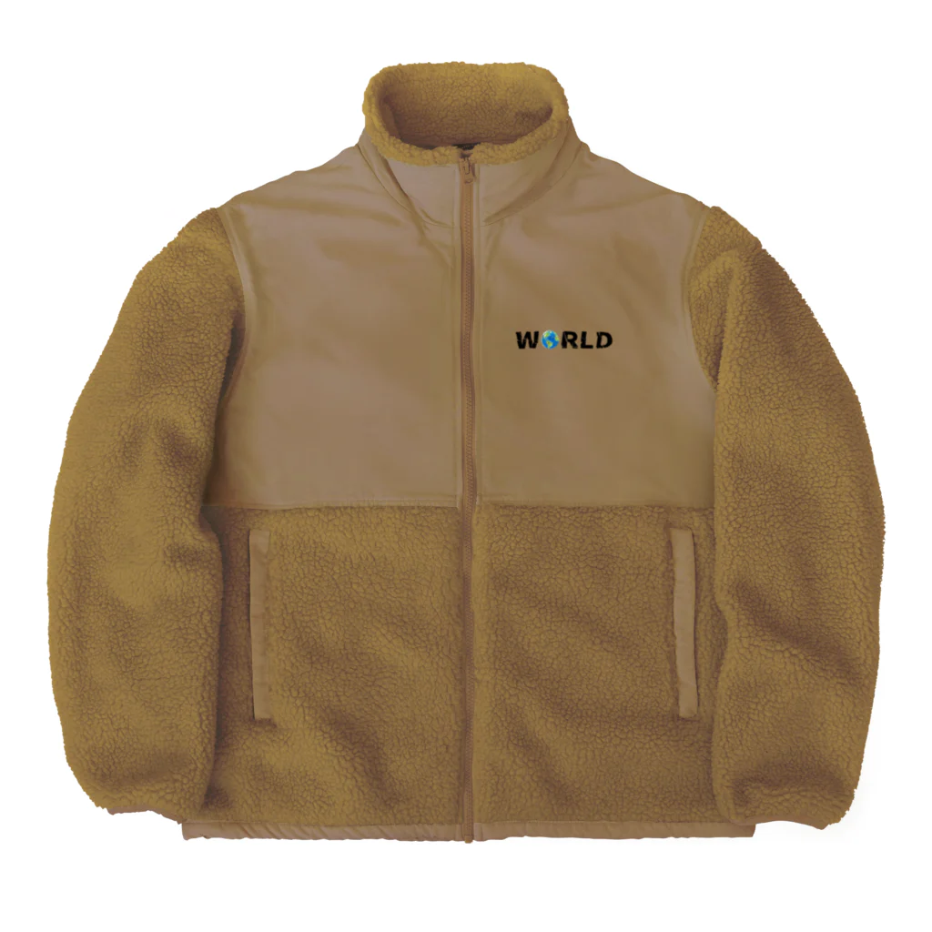 Ａ’ｚｗｏｒｋＳのWORLD(英字＋１シリーズ) Boa Fleece Jacket