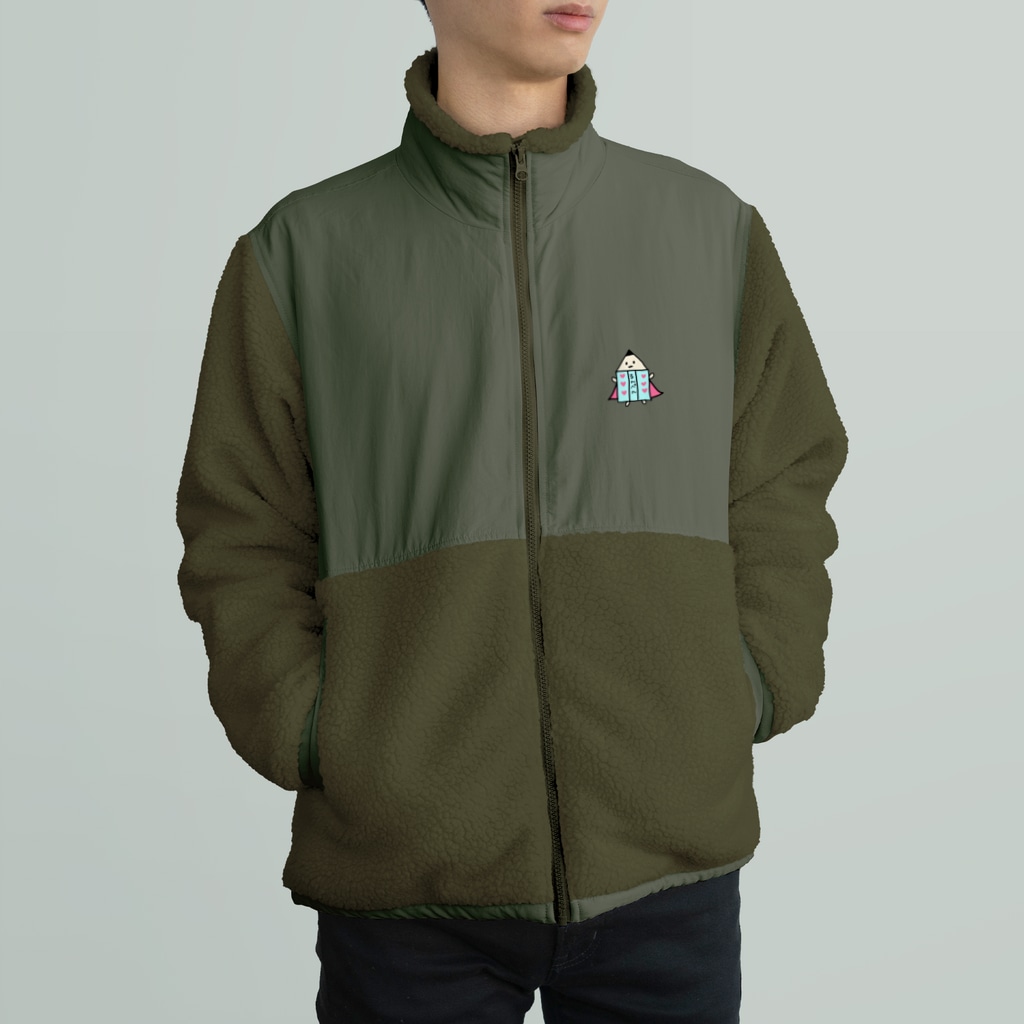 サイコパスちこ🐼の鉛筆マンのるんぺん Boa Fleece Jacket
