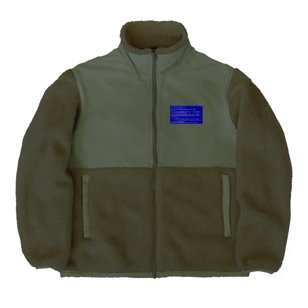 Ａ’ｚｗｏｒｋＳの一番コワいヤツ　ブルースクリーン Boa Fleece Jacket