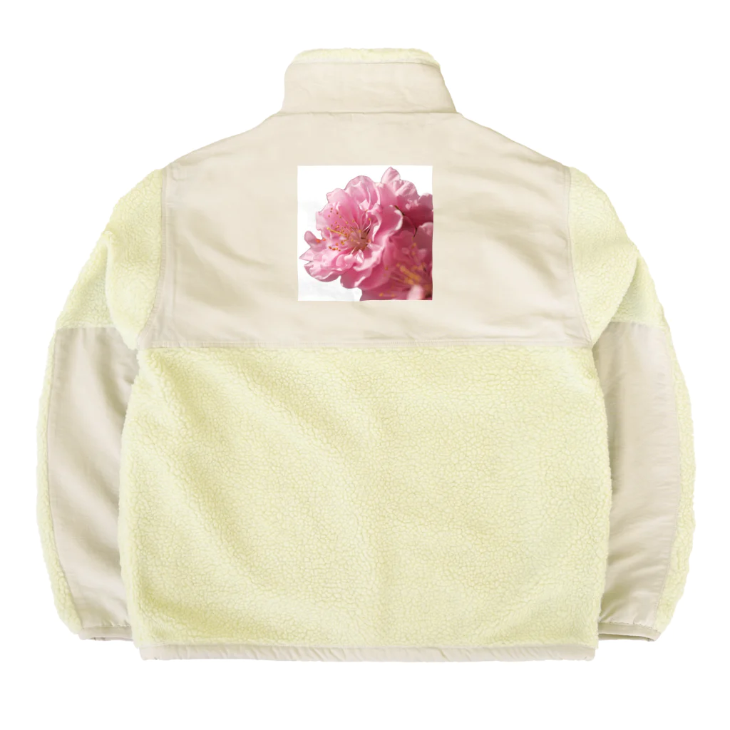 Broken Angelの儚くて ピンクの花 Boa Fleece Jacket