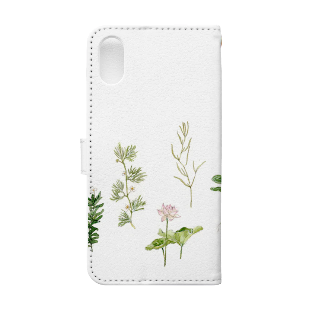 しの原しのの水草と花 Book-Style Smartphone Case :back