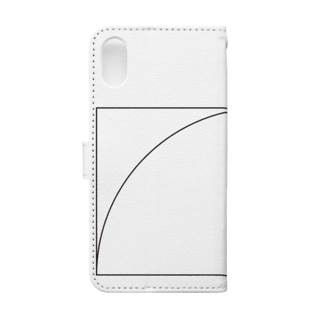 1.618のフィボナッチ黄金螺旋 Book-Style Smartphone Case :back