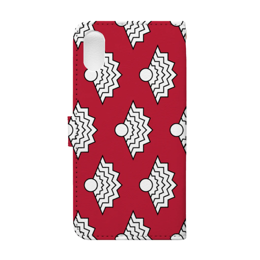 Nippon Malaya / 日本マラヤのNIMAFUKU (Pattern - Red) 手帳型スマホケースの裏面