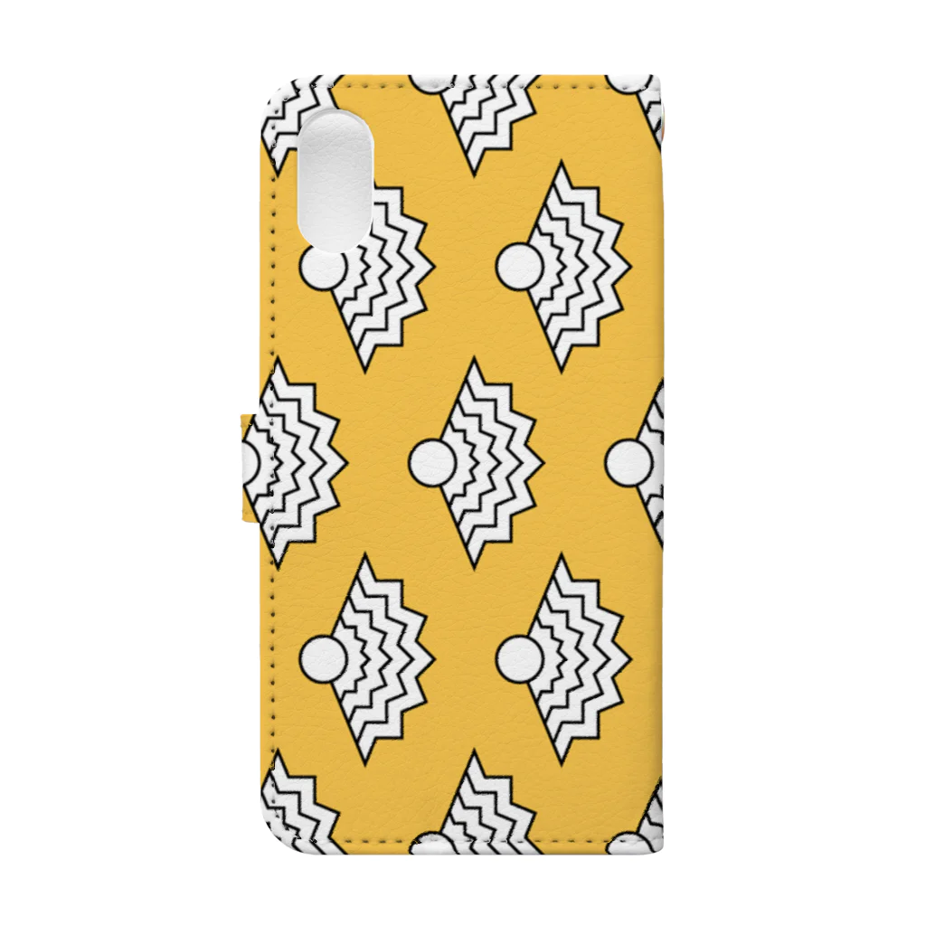 Nippon Malaya / 日本マラヤのNIMAFUKU (Pattern - Yellow) 手帳型スマホケースの裏面