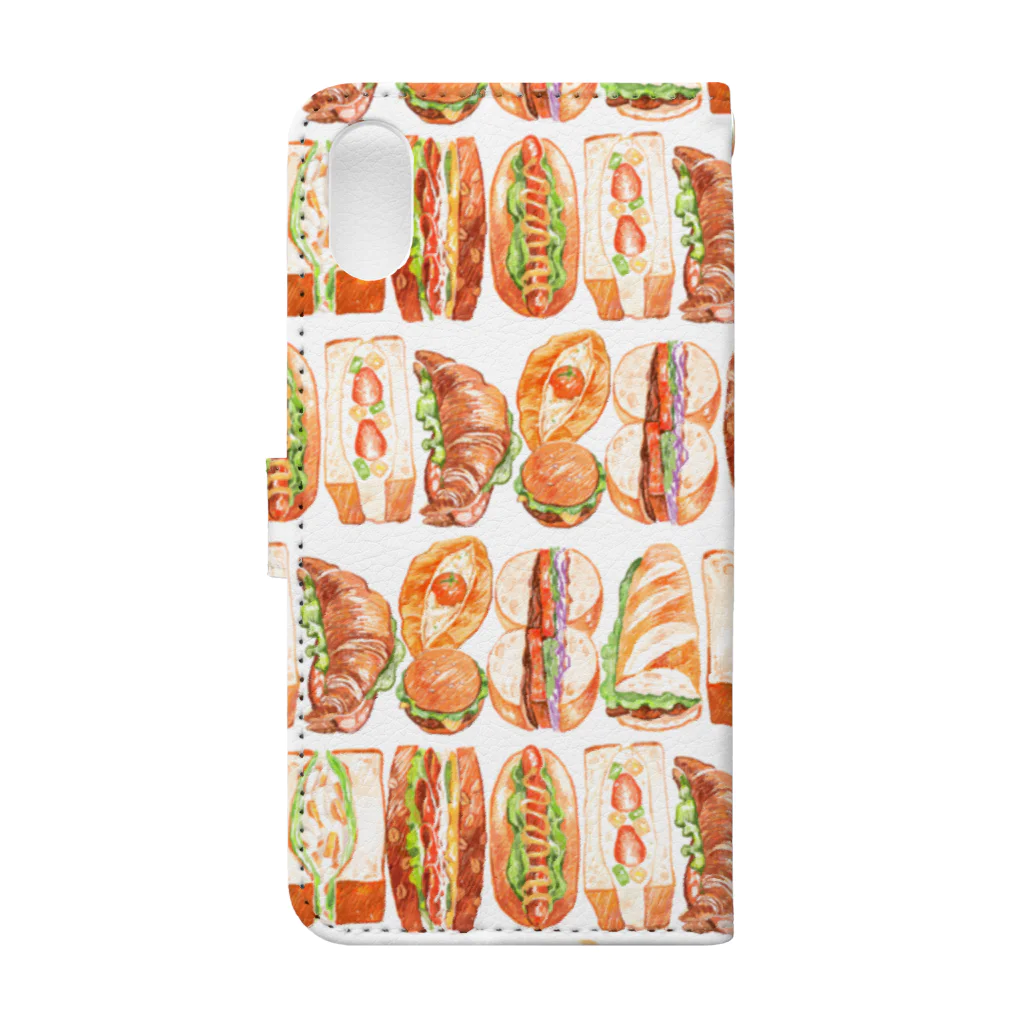 omisoのサンドイッチ Book-Style Smartphone Case :back