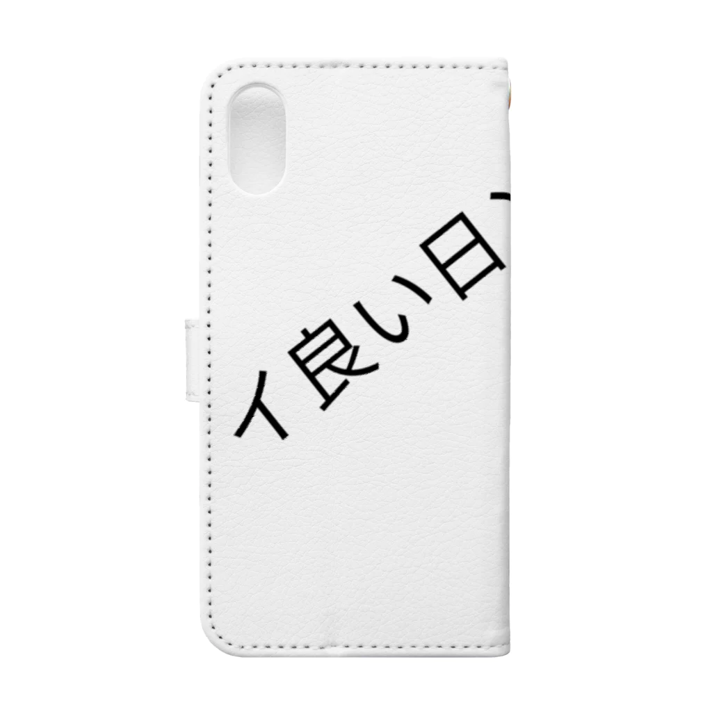 「イ　良い日ンマ」ファンショップのイ　良い日ンマ Book-Style Smartphone Case :back