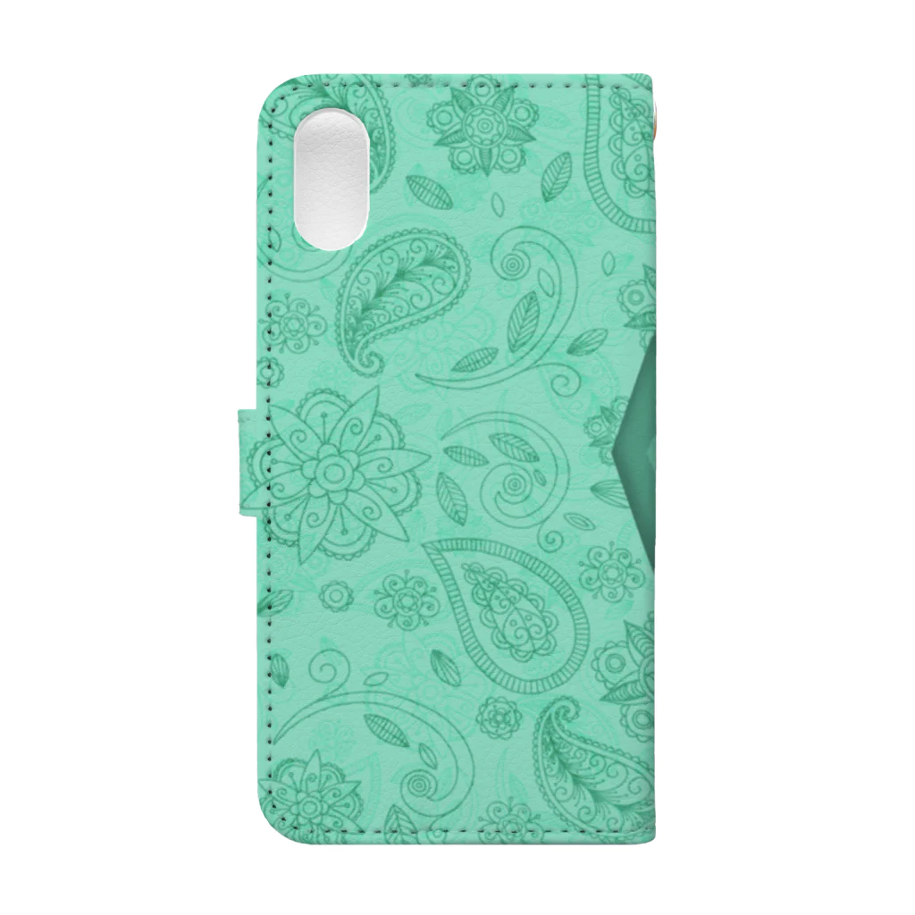 cloud 7のMINT PAISLEY 手帳型スマホケースの裏面