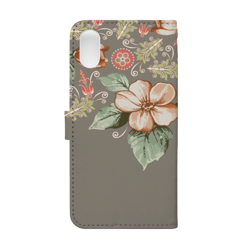 cloud 7のSEPIA FLOWER Book-Style Smartphone Case :back
