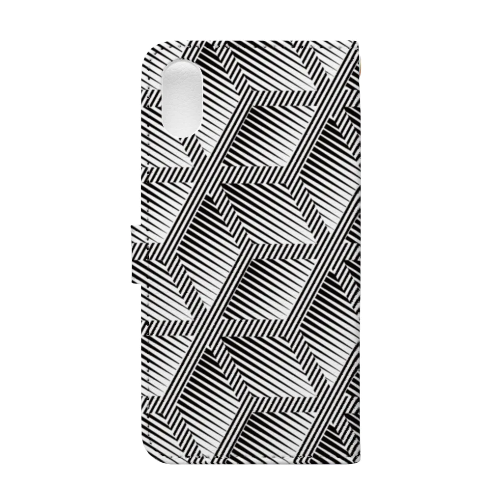 MONOTONEのWHITE GEOMETRIC Book-Style Smartphone Case :back