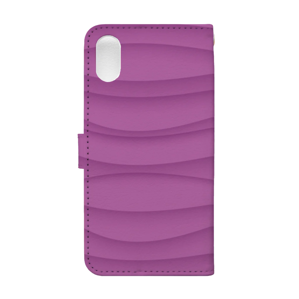 MONOTONEのPURPLE WAVE 手帳型スマホケースの裏面