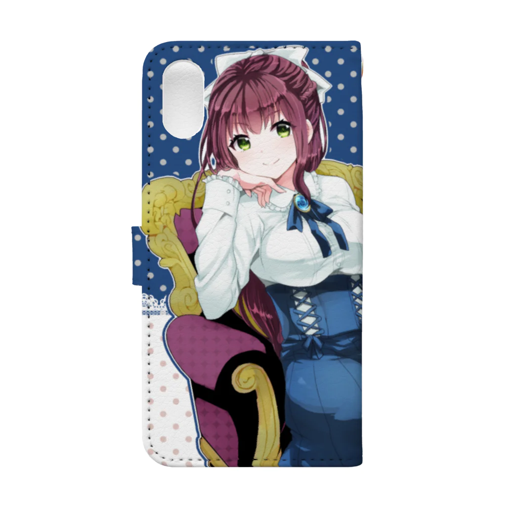 カミノミカの白雪iPhoneＸ用1 Book-Style Smartphone Case :back