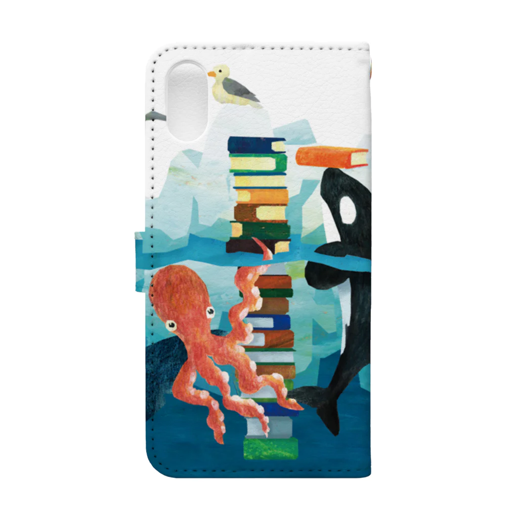 gomaphの海の図書館 Book-Style Smartphone Case :back