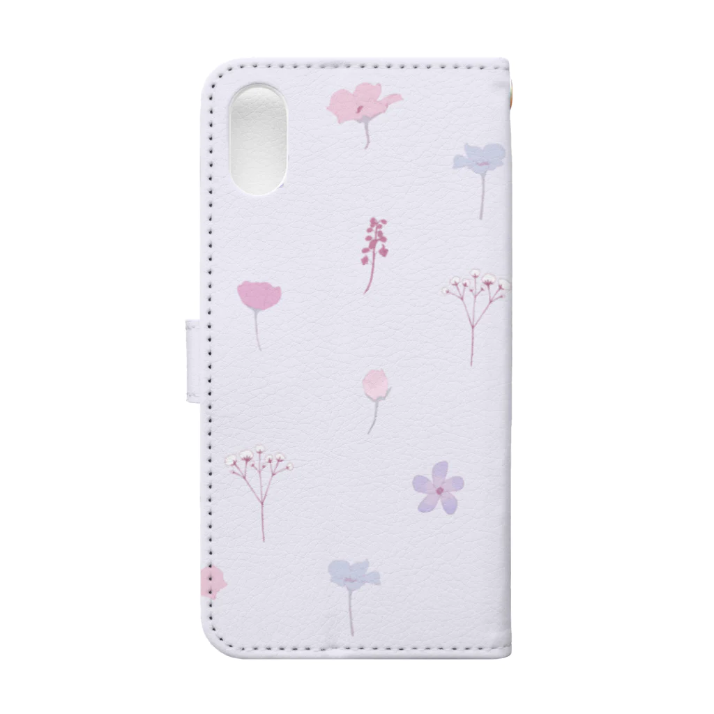 kuroki  miyaの押し花風 Book-Style Smartphone Case :back