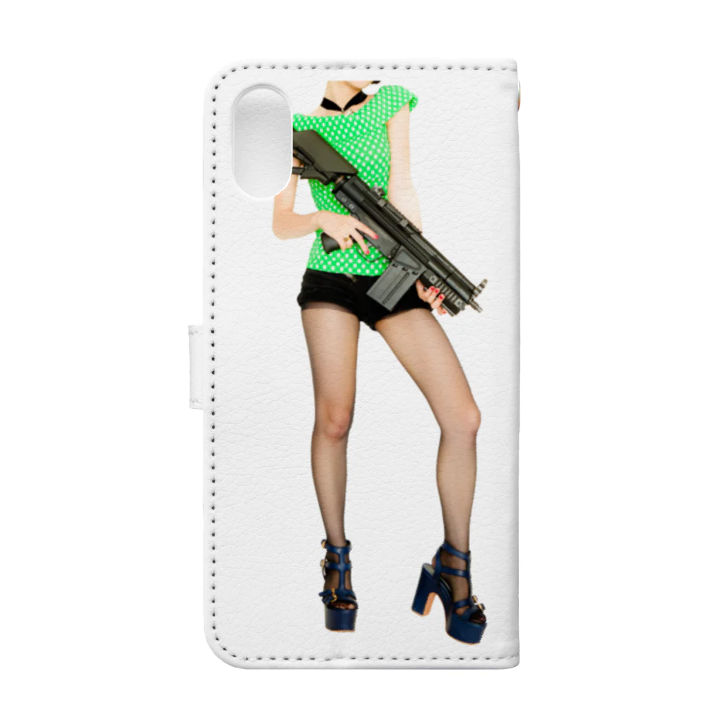 PPPRのgrumble gun girl  Book-Style Smartphone Case :back
