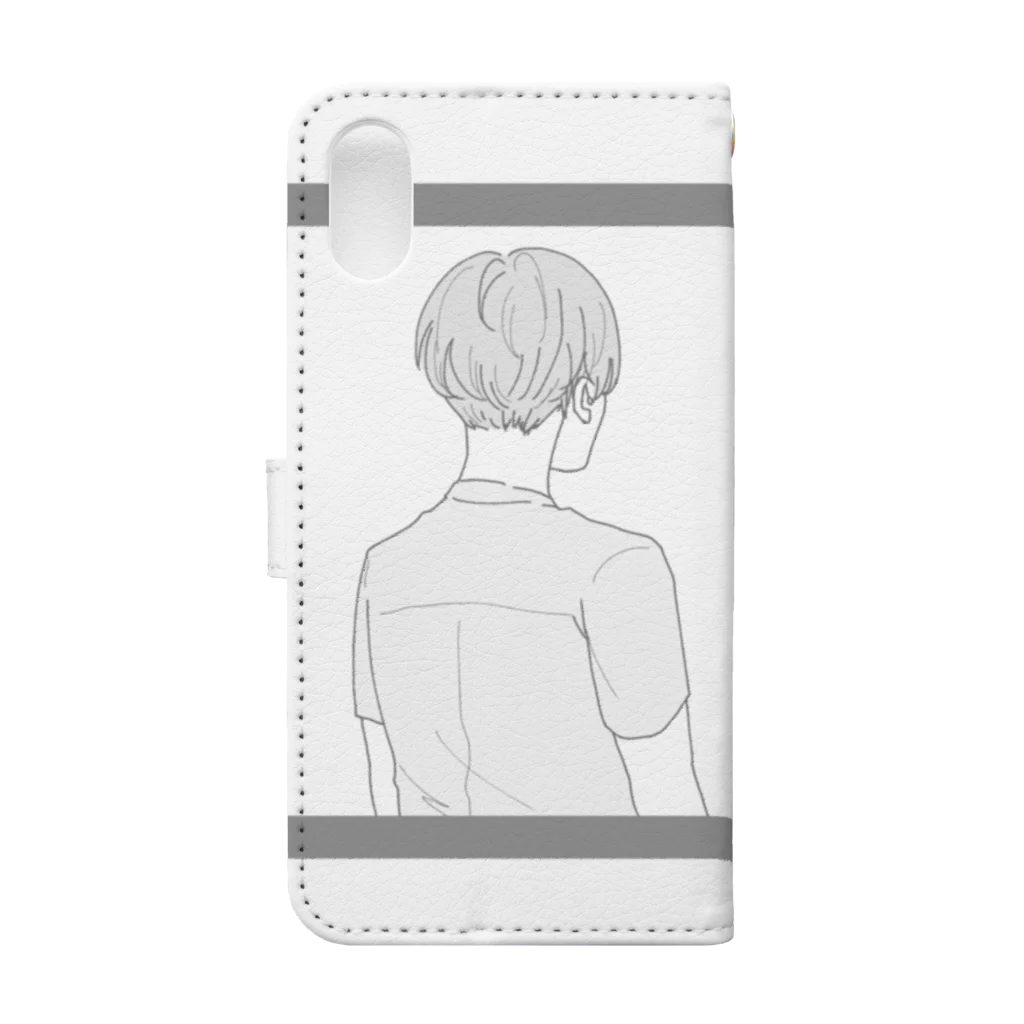 Takenokoの後ろ姿男女 Book-Style Smartphone Case :back