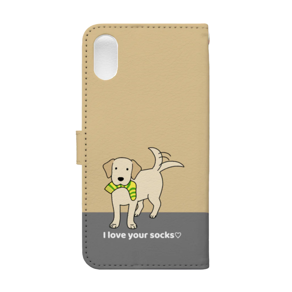 efrinmanのlabradorイエロー（イエロー） Book-Style Smartphone Case :back