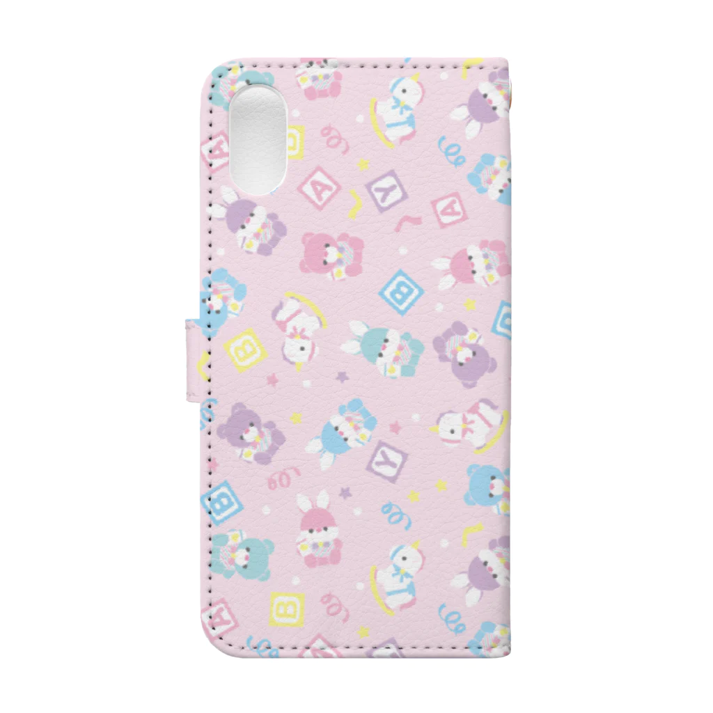 anir0214のani♡Я手帳型ケース（ベビー） Book-Style Smartphone Case :back