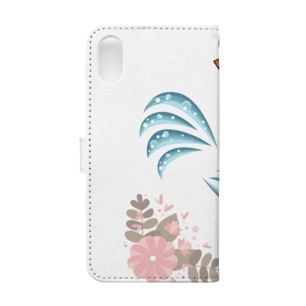 瓶底の空の花の流れ Book-Style Smartphone Case :back