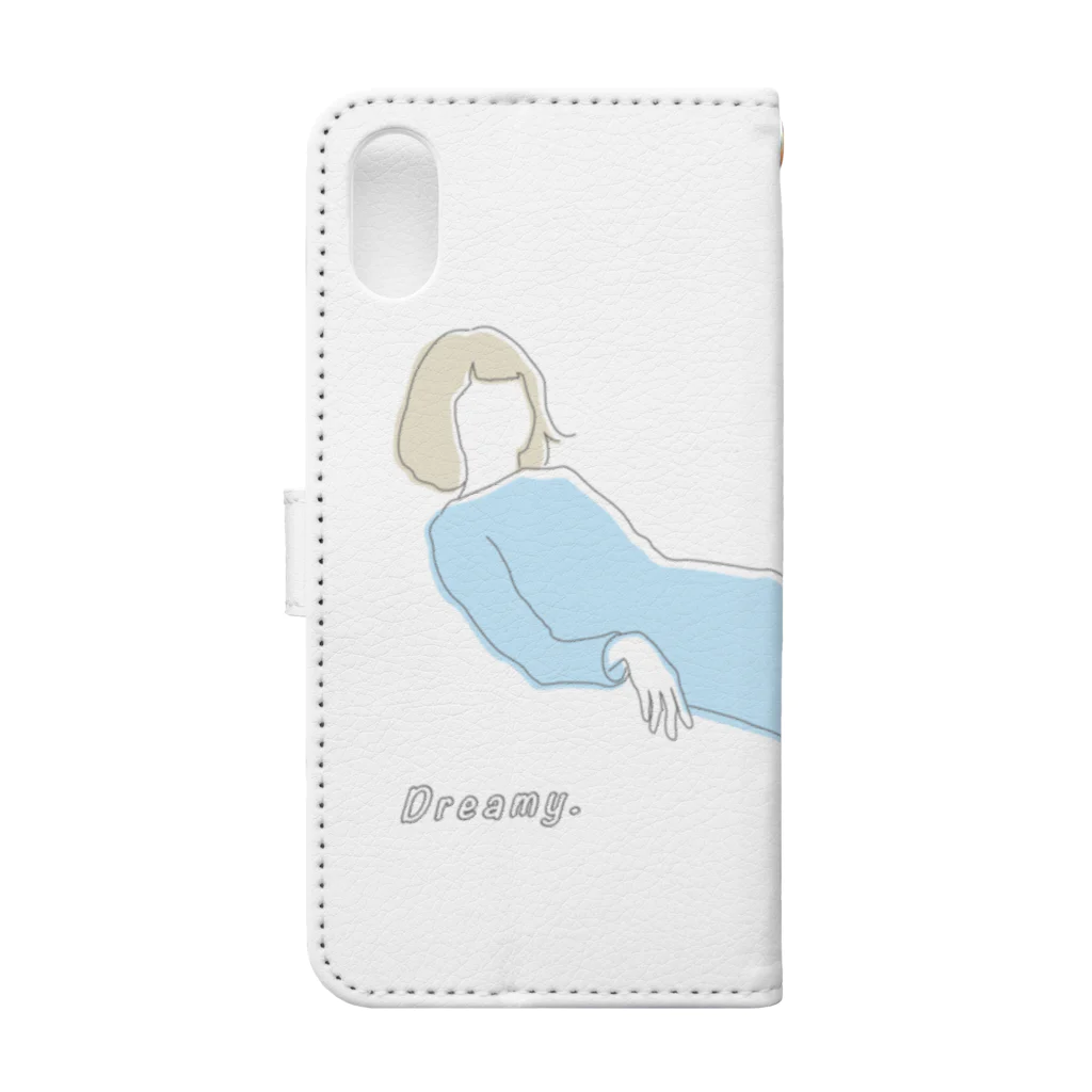 惑星の午後のDreamy. Book-Style Smartphone Case :back