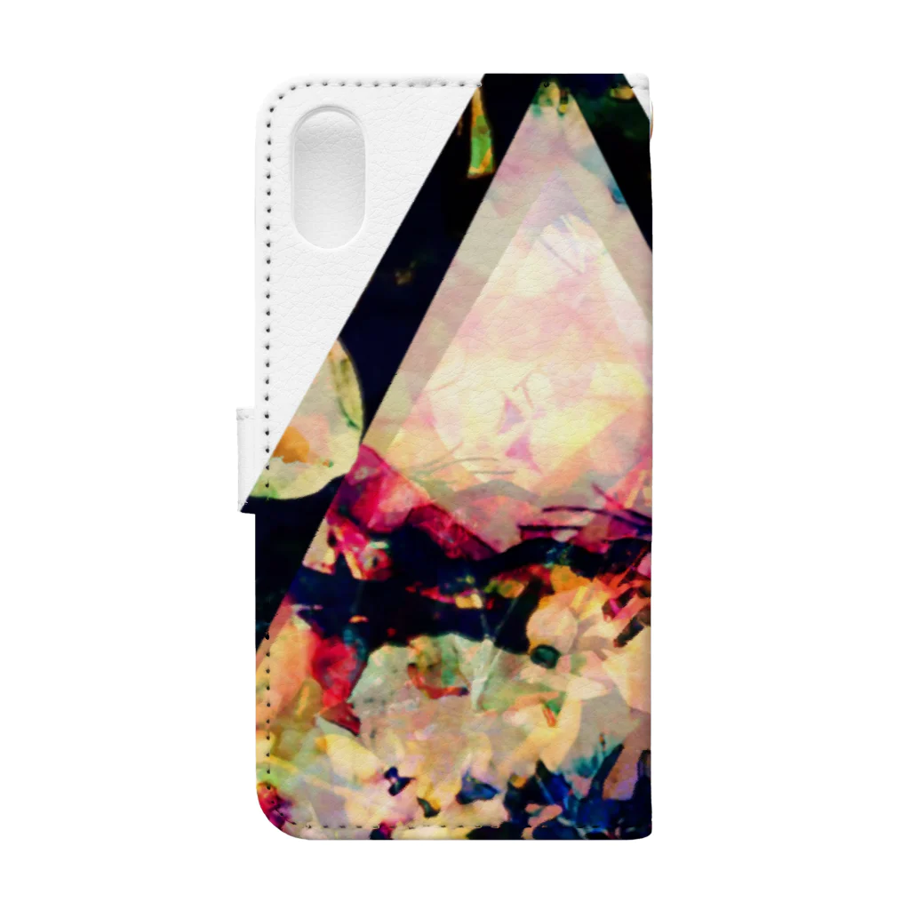 NoraUprise-sの▲5-2【三角形の穴】  Book-Style Smartphone Case :back