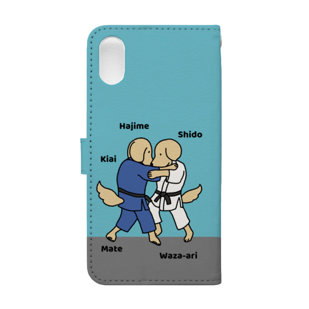 efrinmanのjudo（ブルー） Book-Style Smartphone Case :back