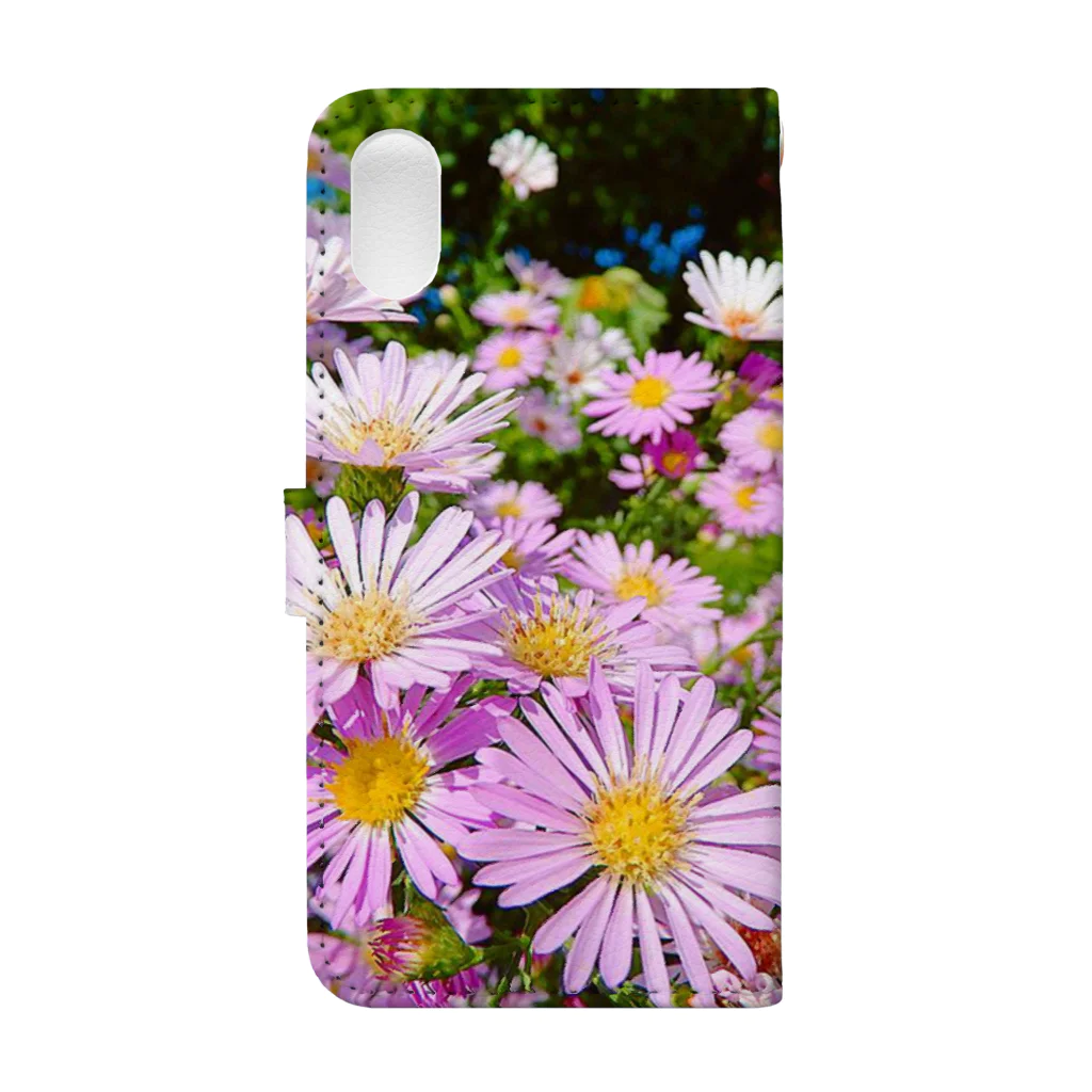 DOLUXCHIC RAYLOのPink flowers  Book-Style Smartphone Case :back