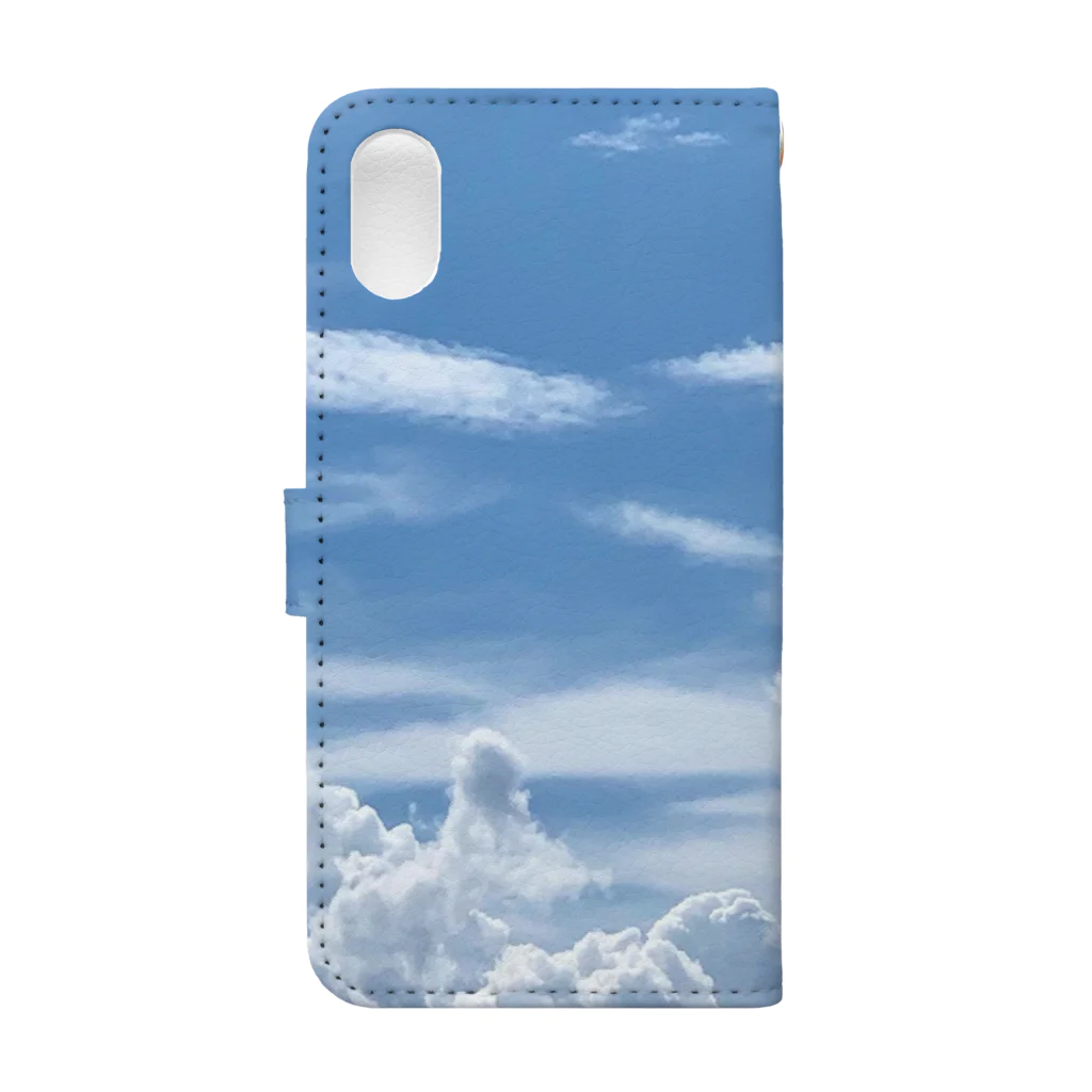 miyimの青空、雲、空と雲 Book-Style Smartphone Case :back