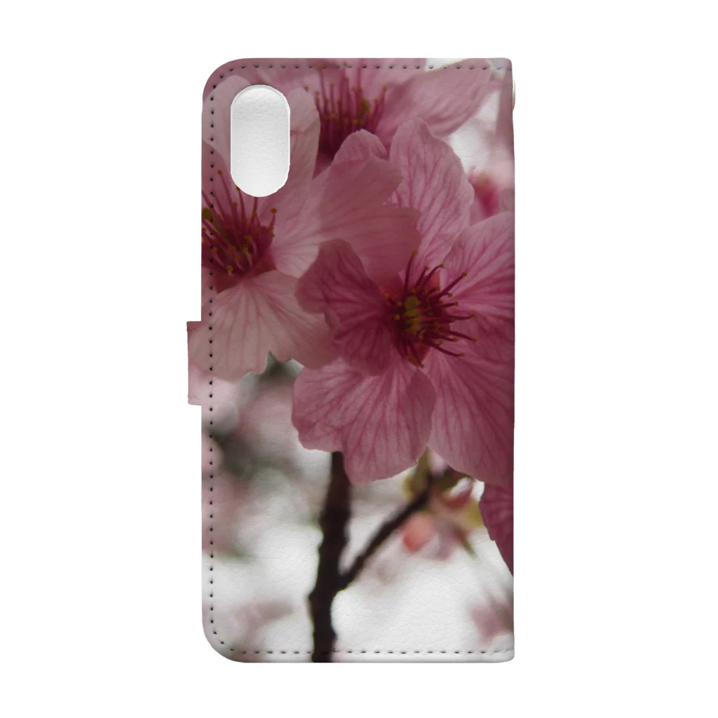 Rico dotsのさくら薄紅 Book-Style Smartphone Case :back