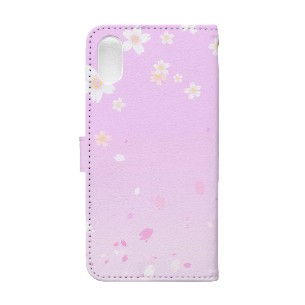 sonoteniの花柄　桜 2　#108 Book-Style Smartphone Case :back