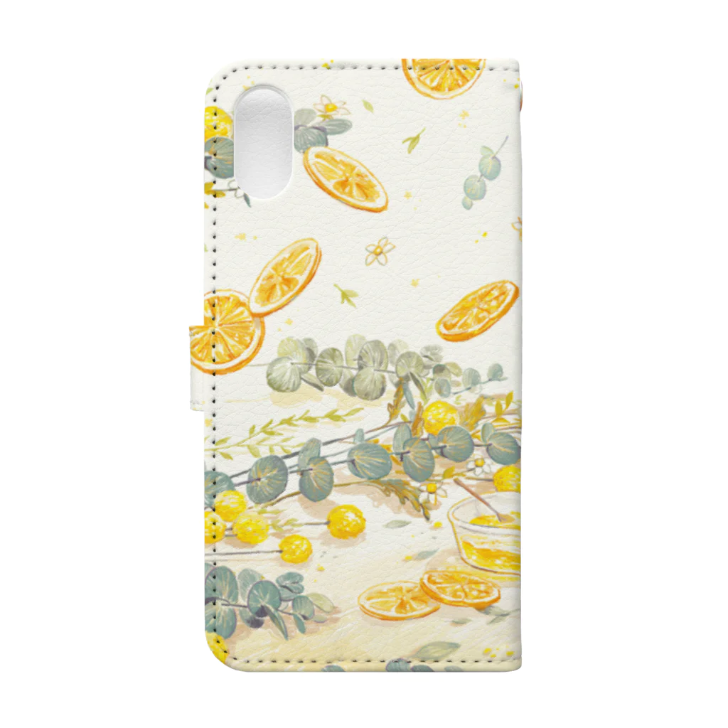 omisoのレモンパイ Book-Style Smartphone Case :back