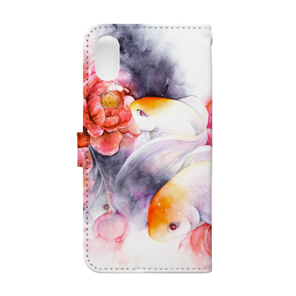 晴金魚-harukingyo-の夜が咲いたら Book-Style Smartphone Case :back