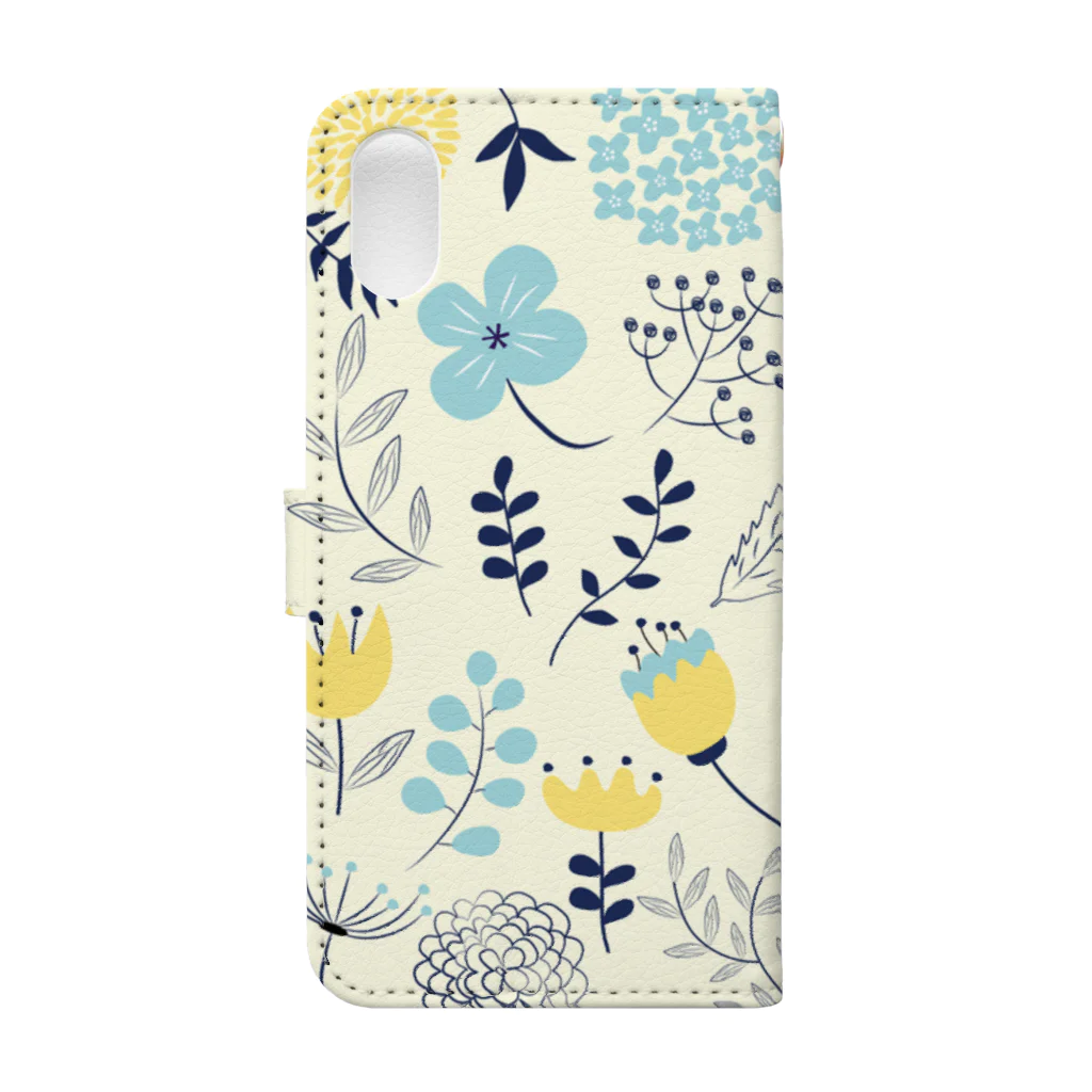 yumeyumeの北欧風花柄 Book-Style Smartphone Case :back