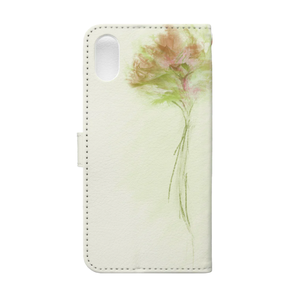 夜のロサンゼルスのCoast Flower 手帳型スマホケースの裏面