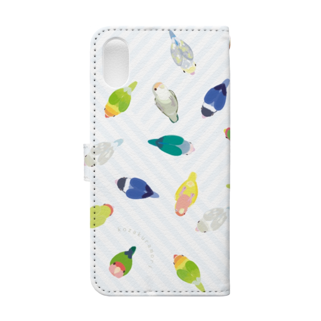 小桜森のラブバード（一面） Book-Style Smartphone Case :back