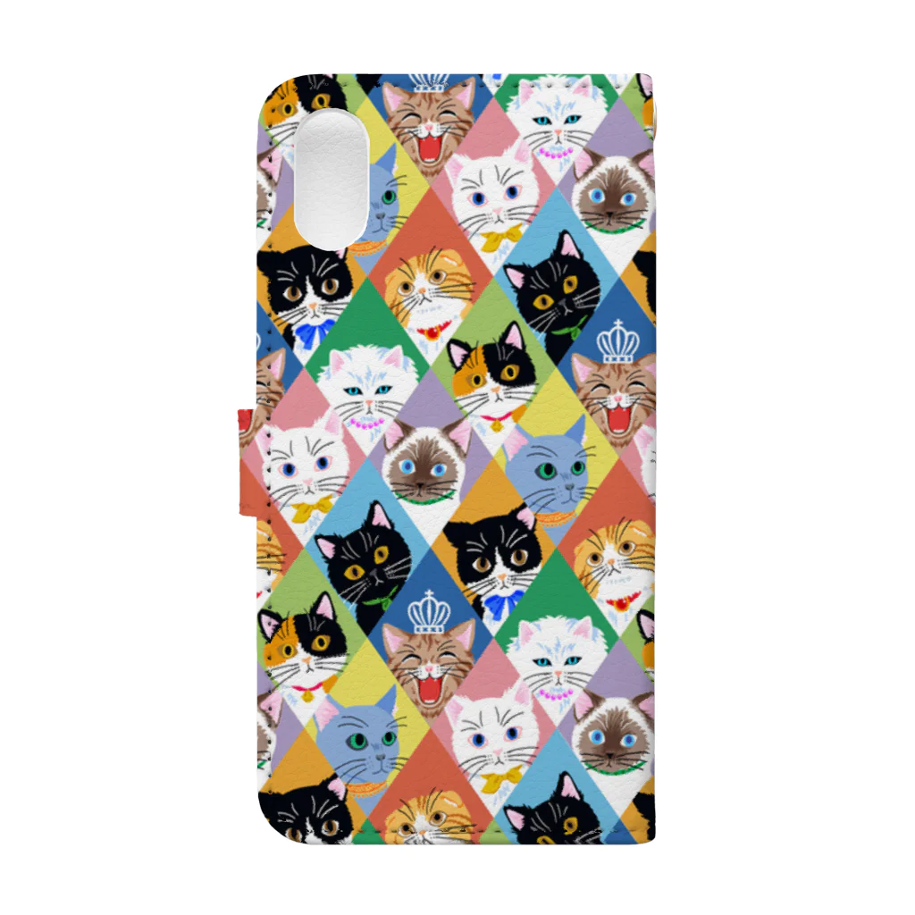 tsugumi_shopのCats スマホケース 手帳型スマホケースの裏面