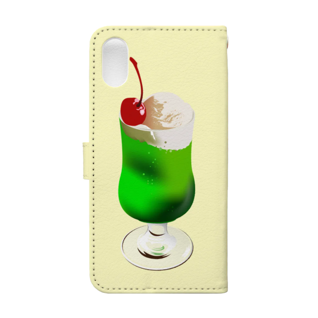 monetのCat cream soda ! Book-Style Smartphone Case :back