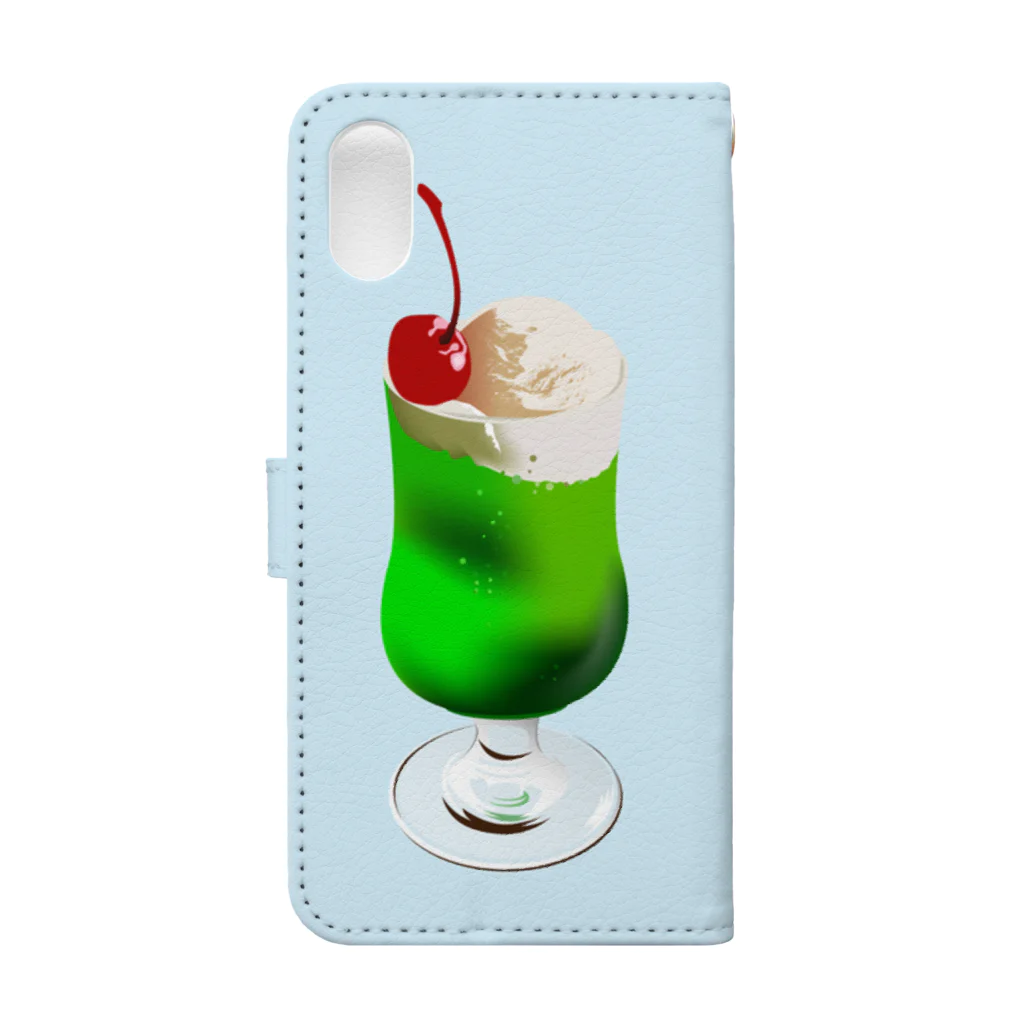 monetのCat cream soda ! Book-Style Smartphone Case :back