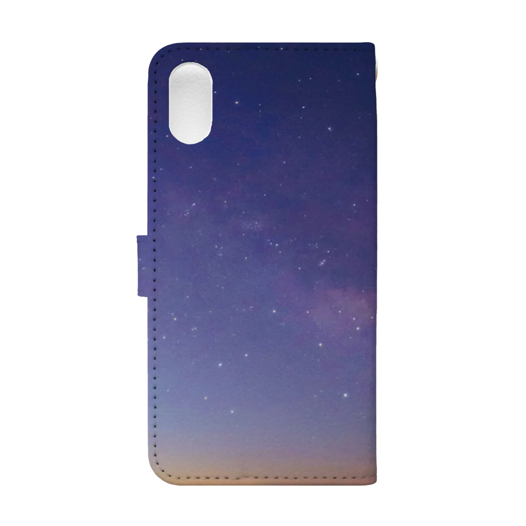 TANUKIの星空 Book-Style Smartphone Case :back