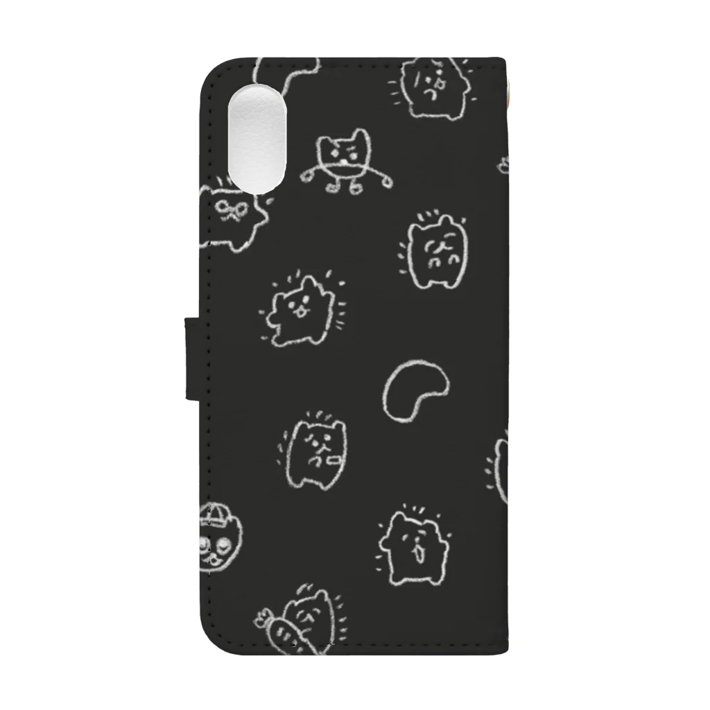 パイナップル通信のBlack Hotosan Book-Style Smartphone Case :back