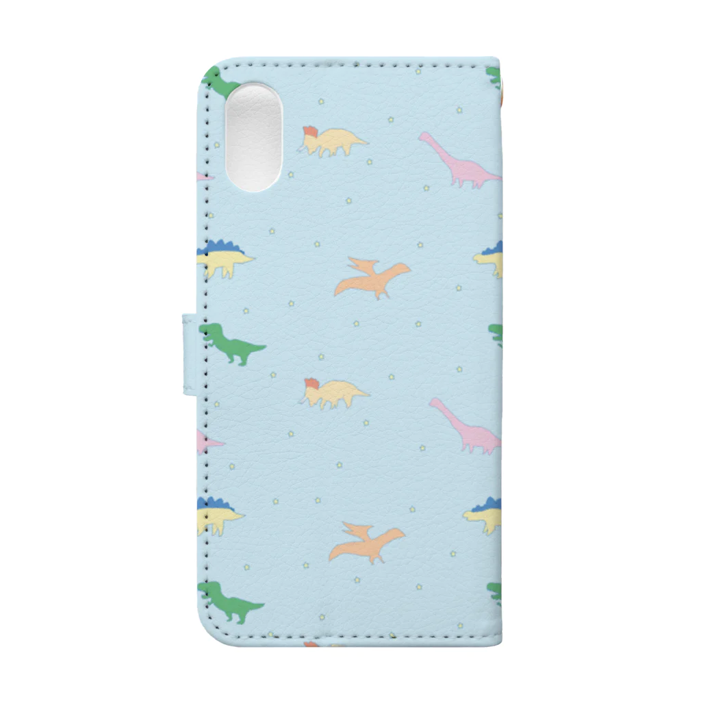 az___goodsのきょうりゅう Book-Style Smartphone Case :back